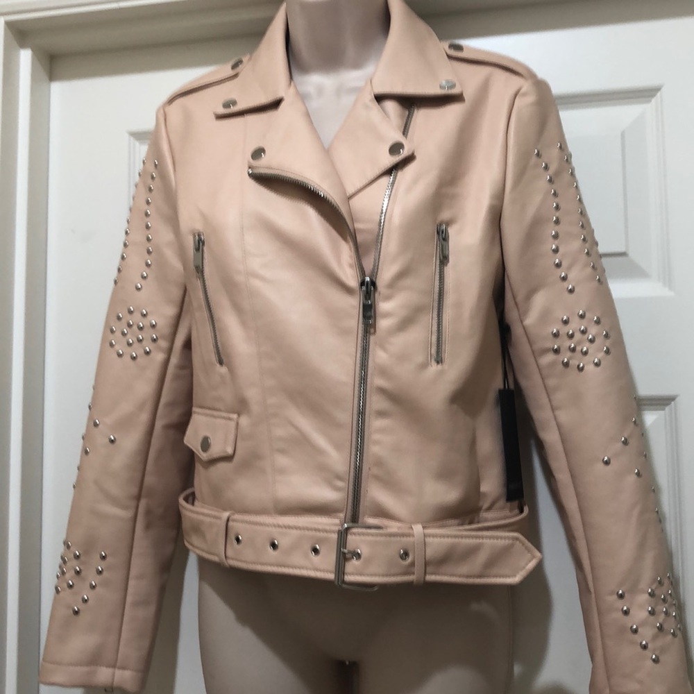 New Forever21 Faux Leather Moto Jacket Size S